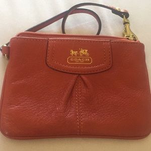 Orange Coach Wristlet